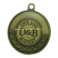 Custom Big Brushed Anti Brass Zinc Alloy Medal